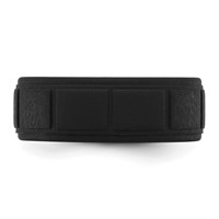 Silicone Black 8mm Grid Pattern Band view 3