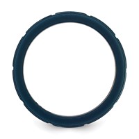 Silicone Dark Blue 8mm Grid Pattern Band view 2