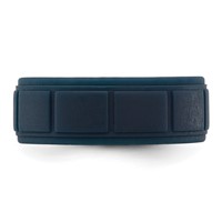Silicone Dark Blue 8mm Grid Pattern Band view 3