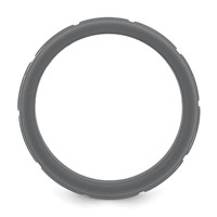 Silicone Dark Gray 8mm Grid Pattern Band view 2