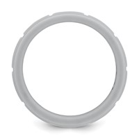 Silicone Light Gray 8mm Grid Pattern Band view 2