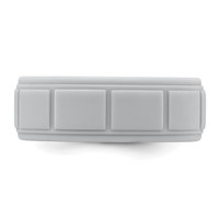 Silicone Light Gray 8mm Grid Pattern Band view 3