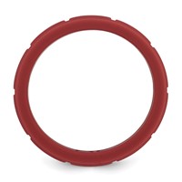 Silicone Dark Red 8mm Grid Pattern Band view 2