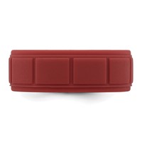 Silicone Dark Red 8mm Grid Pattern Band view 3