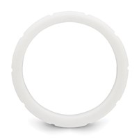 Silicone White 8mm Grid Pattern Band view 2
