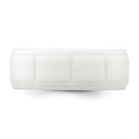 Silicone White 8mm Grid Pattern Band view 3