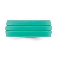 Silicone Aqua Blue 8.50mm Grooved Band view 3
