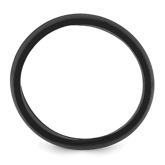 Silicone Black 8.50mm Grooved Band