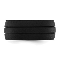 Silicone Black 8.50mm Grooved Band view 3