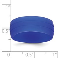 Silicone Blue 8.50mm Grooved Band view 4