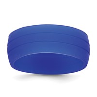 Silicone Blue 8.50mm Grooved Band view 1