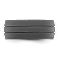 Silicone Dark Gray 8.50mm Grooved Band view 3