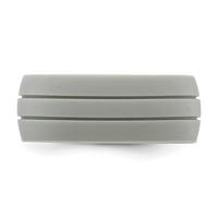 Silicone Light Gray 8.50mm Grooved Band view 3