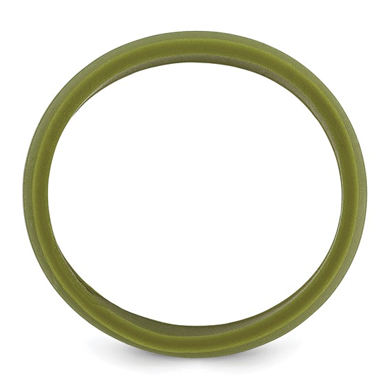 Silicone Olive Green 8.50mm Grooved Band
