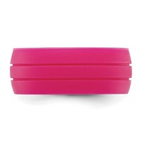 Silicone Fuchsia 8.50mm Grooved Band view 3
