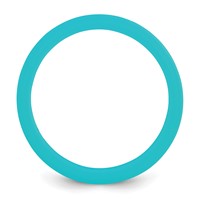Silicone Aqua Blue 4mm Ridged Edge Band view 2