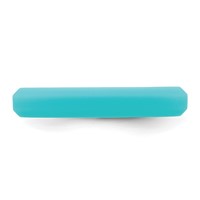 Silicone Aqua Blue 4mm Ridged Edge Band view 3