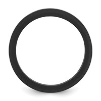 Silicone Black 4mm Ridged Edge Band view 2
