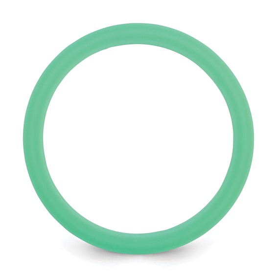 Silicone Mint Green 4mm Ridged Edge Band
