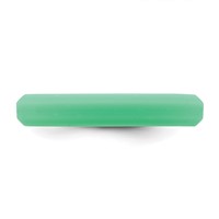 Silicone Mint Green 4mm Ridged Edge Band view 3