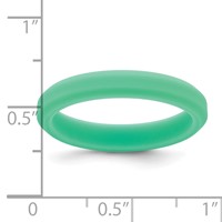 Silicone Mint Green 4mm Ridged Edge Band view 4