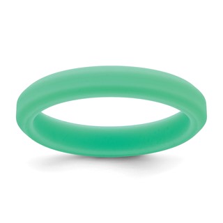 Silicone Mint Green 4mm Ridged Edge Band