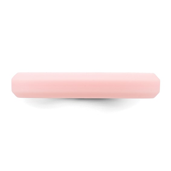 Silicone Pink 4mm Ridged Edge Band