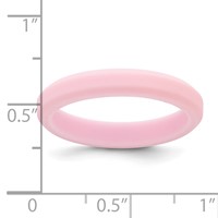 Silicone Pink 4mm Ridged Edge Band view 4