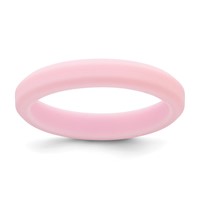 Silicone Pink 4mm Ridged Edge Band view 1