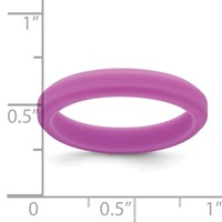 Silicone Purple 4mm Ridged Edge Band view 4