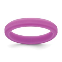 Silicone Purple 4mm Ridged Edge Band view 1