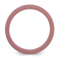 Silicone Rose Pink 4mm Ridged Edge Band view 2