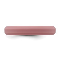 Silicone Rose Pink 4mm Ridged Edge Band view 3