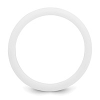 Silicone White 4mm Ridged Edge Band view 2