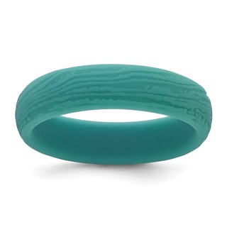 Silicone Steel Blue 5.70mm Wood Grain Pattern Band