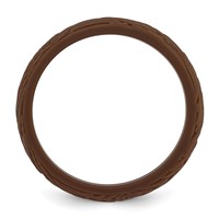 Silicone Brown 5.70mm Wood Grain Pattern Band view 2