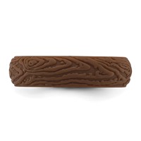 Silicone Brown 5.70mm Wood Grain Pattern Band view 3