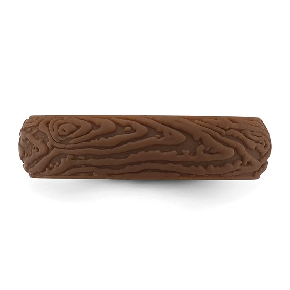 Silicone Brown 5.70mm Wood Grain Pattern Band
