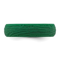 Silicone Hunter Green 5.70mm Wood Grain Pattern Band view 3