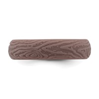 Silicone Light Brown 5.70mm Wood Grain Pattern Band view 3