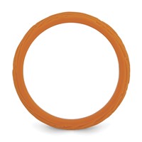 Silicone Pumpkin Orange 5.70mm Wood Grain Pattern Band view 2