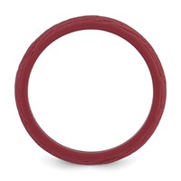 Silicone Dark Red 5.70mm Wood Grain Pattern Band view 2