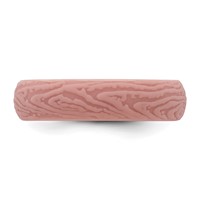 Silicone Rose Pink 5.70mm Wood Grain Pattern Band view 3