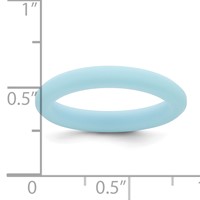 Silicone Blue 3mm Round Band view 4