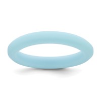 Silicone Blue 3mm Round Band view 1