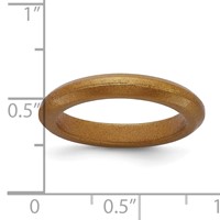 Silicone Metallic Bronze 3mm Band view 4