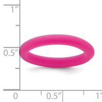 Silicone Fuchsia 3mm Round Band view 4