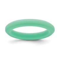 Silicone Green 3mm Round Band view 1