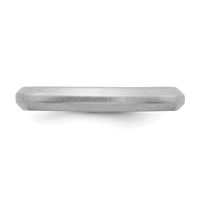 Silicone Metallic Silver 3mm Band view 3