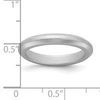 Silicone Metallic Silver 3mm Band view 4